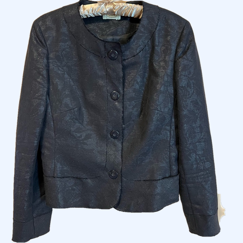 Talbots Jacquard Cropped Jacket